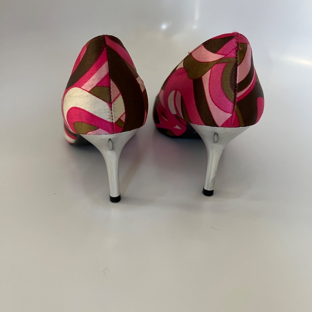 Steve Madden Chelsee Stain Pump Multi Pointed Toe Silver Heels Shoes Sz 6.5 M - Picture 4 of 12